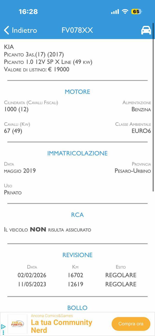 KIA Picanto 1.0 12V 5 porte Cool