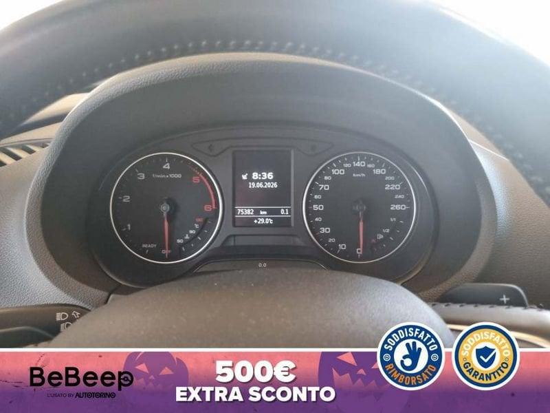 Audi A3 SPORTBACK 1.6 TDI AMBIENTE 110CV S-TRONIC E6