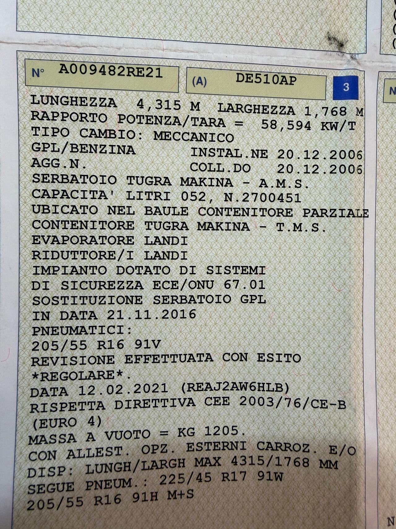 SEAT LEON 1.6 BENZINA-GPL VALIDO EURO4