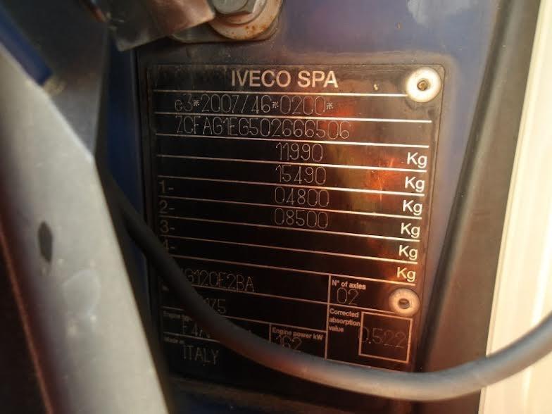 IVECO EUROCARGO 120E22P EURO 6 PEDANA IDRAULICA