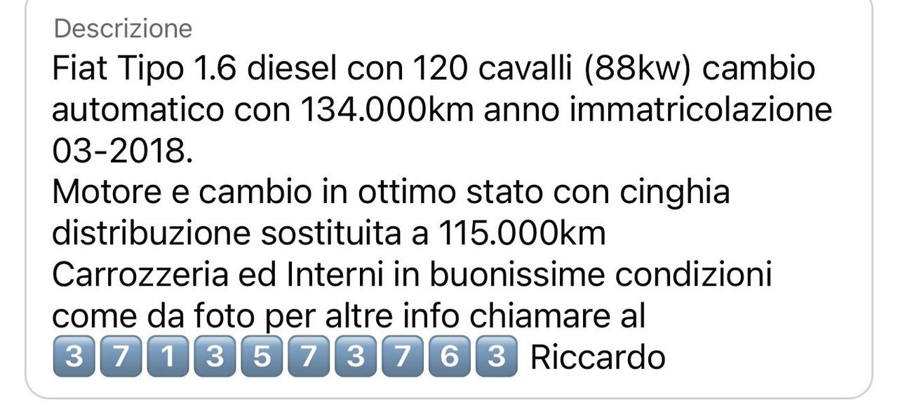 Fiat Tipo 1.6 Mjt S&S DCT SW S-Design