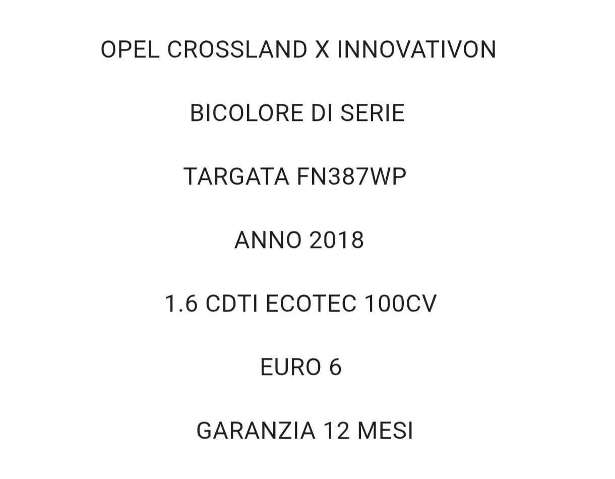 Opel Crossland X 1.6 CDTI 100CV ECOTEC Innovation