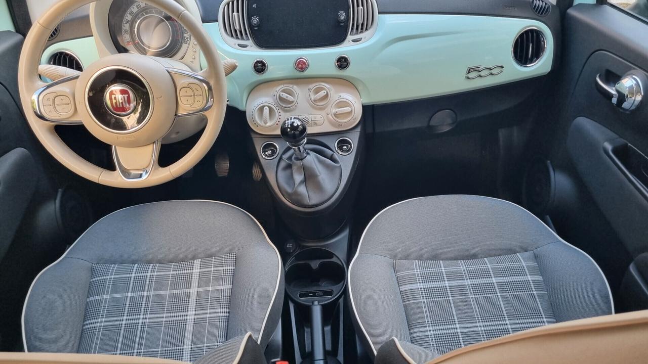 Fiat 500 1.2 Lounge 69cv anno2019 km 52000 neopat