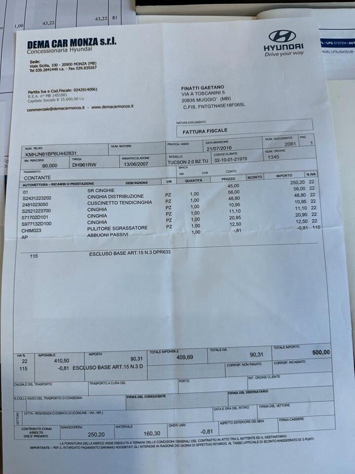 Hyundai Tucson 2.0 Benzina GPL 4wd - UnicoPro-