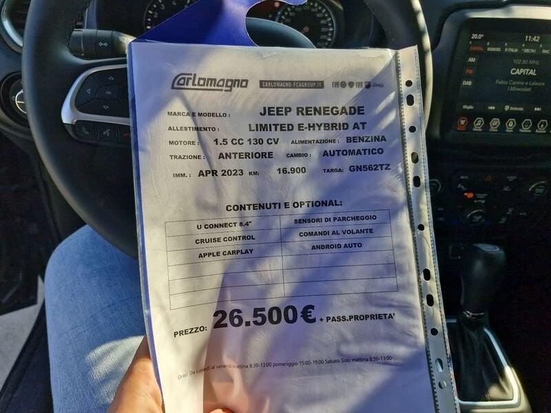 Jeep Renegade E-Hybrid My23 Limited1.5 Turbo T4 E-Hybrid 130cv Fw