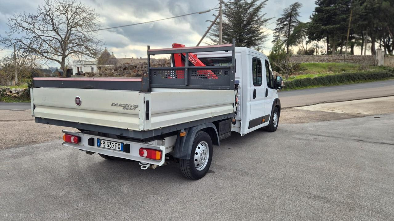 Fiat Ducato 35 2.0 MJT PM-DC Cassonato Doppia Cabina Gru Fassi F26