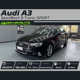 Audi A3 SPB 1.6 TDI 116 CV S tronic Sport 2017