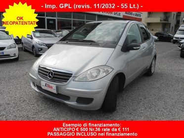 MERCEDES-BENZ A 170 Imp. GPL revis. 11/2032 -OK NEOPATEN.-"DA VETRINA"