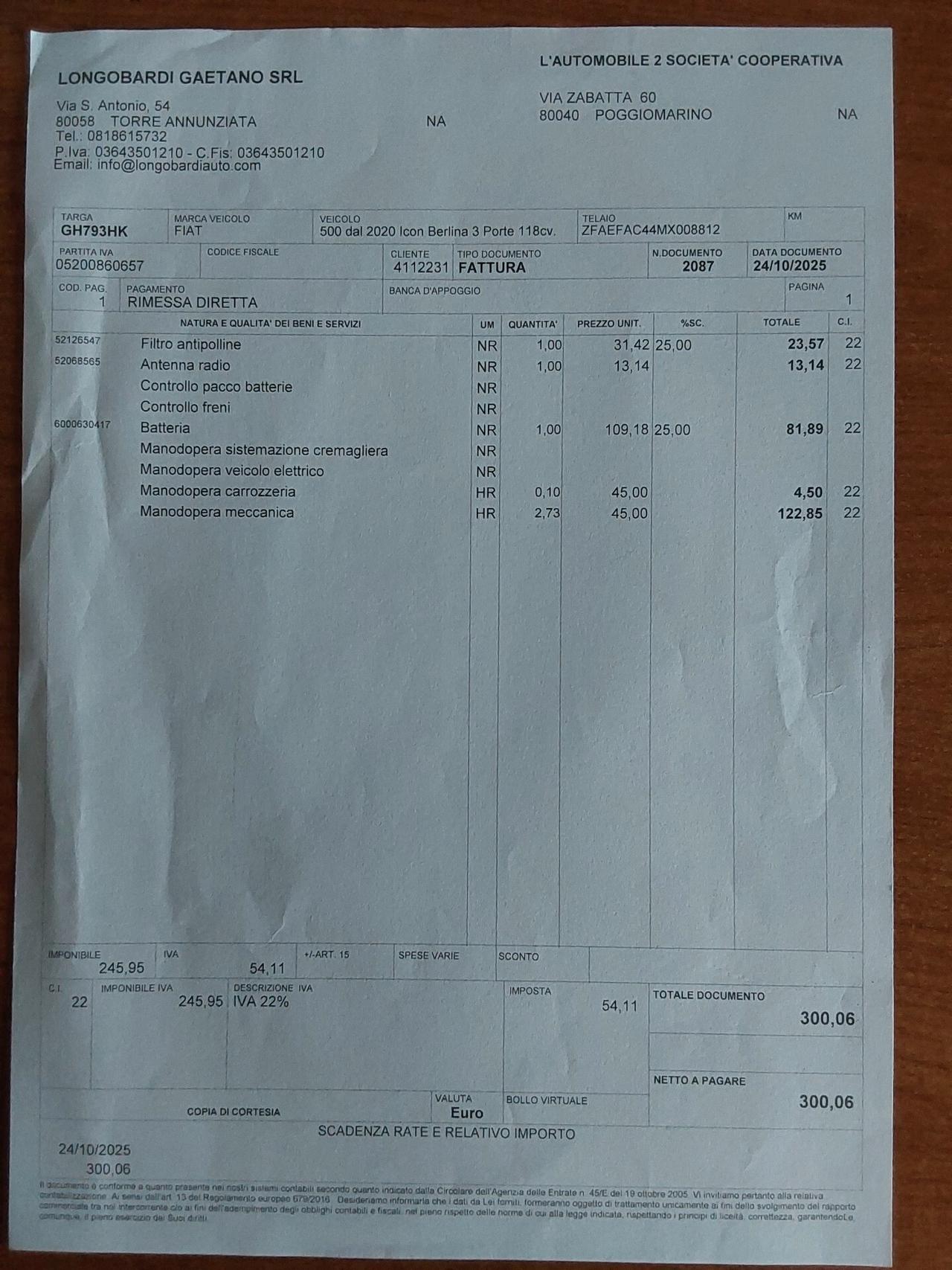 Fiat 500e 43kW 58CV OPEN EDITION BUSINESS