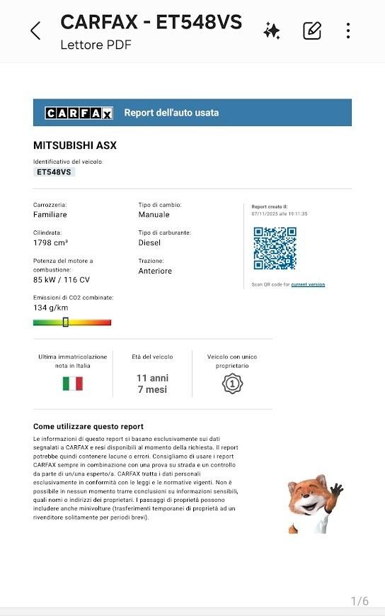 Mitsubishi ASX 1.8 DI-D 116 CV 2WD Invite