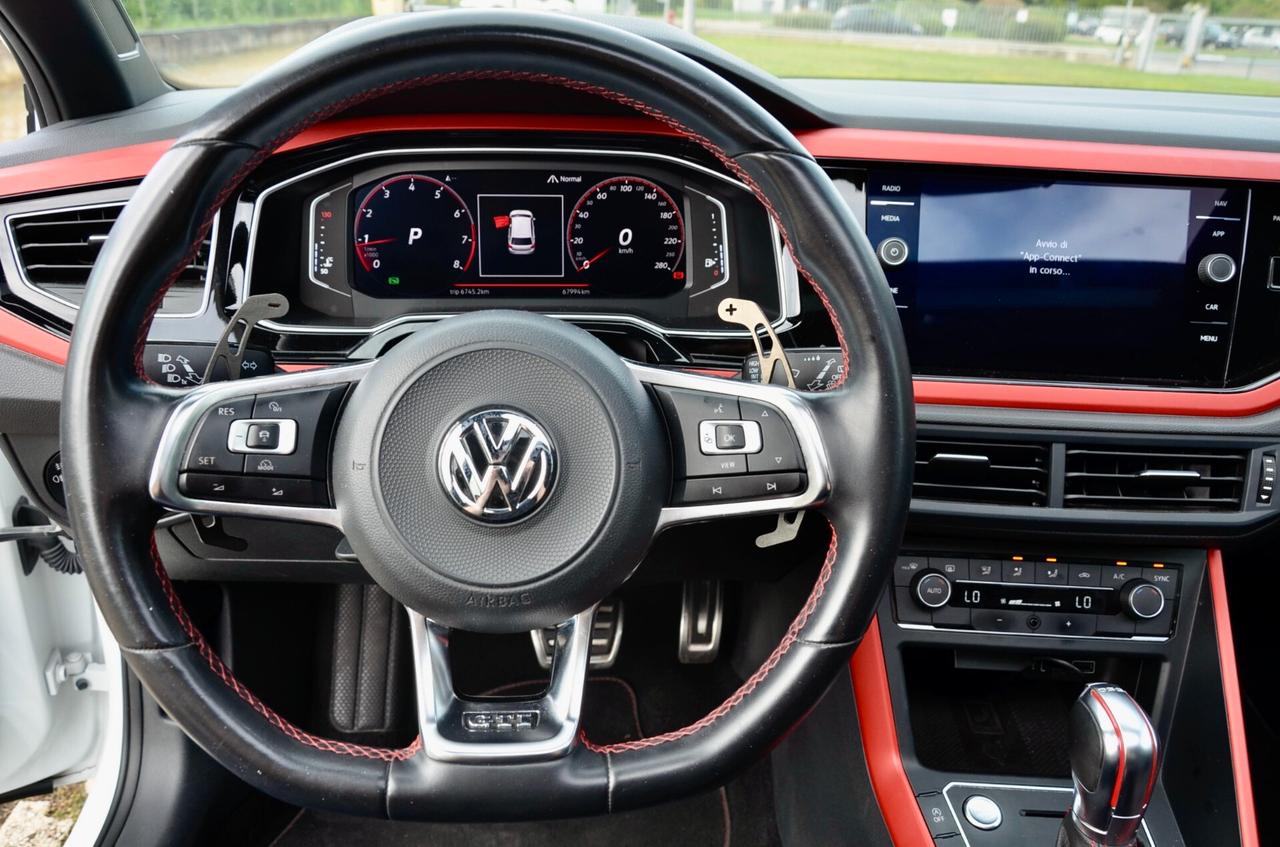 VOLKSWAGEN POLO GTI 5p 2.0 TSI 200cv DSG, UFF ITALIANA, TETTO, EURO 6D, FARI LED, APPLE ANDROID, PERMUTE