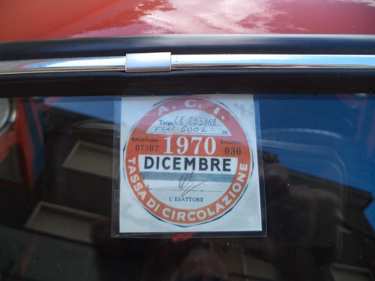 FIAT 500L ORANGE DEL 1970 CON 21000 KM PERFETTA