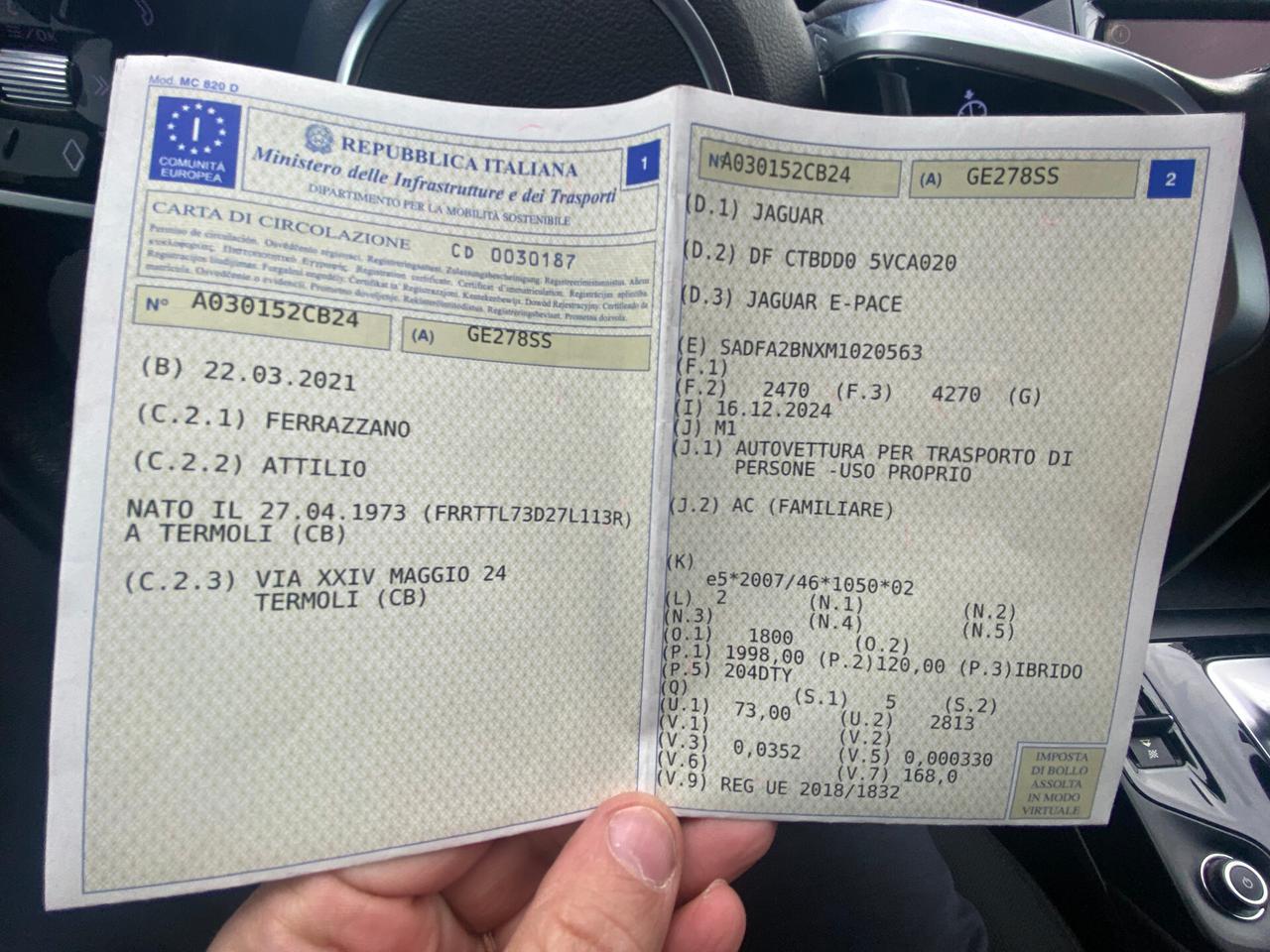 JAGUAR E-Pace 2.0d i4 mhev awd 163cv auto