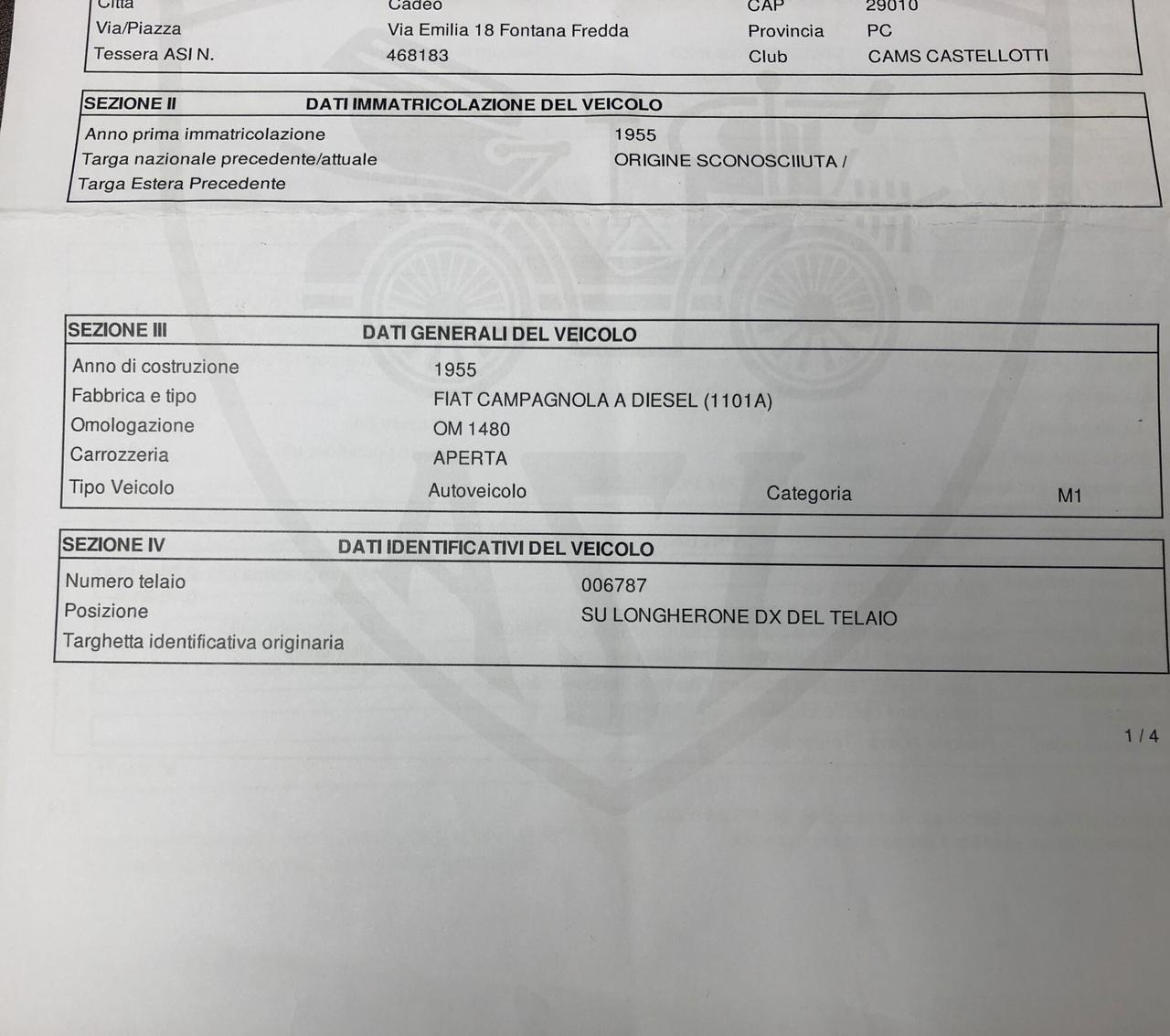 Fiat Campagnola 2.5 diesel torpedo lunga