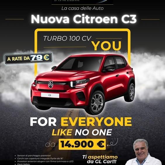 NUOVA Citroen C3 PureTech 100 S&S You da 14900€