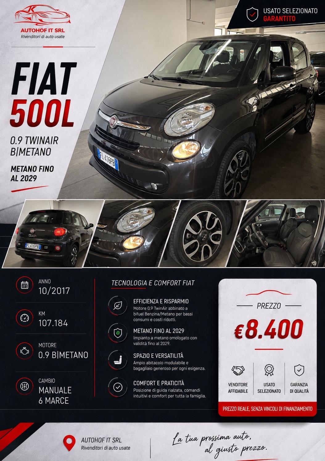 Fiat 500L 0.9 B/METANO Lounge | OK NEOPATENTATI |