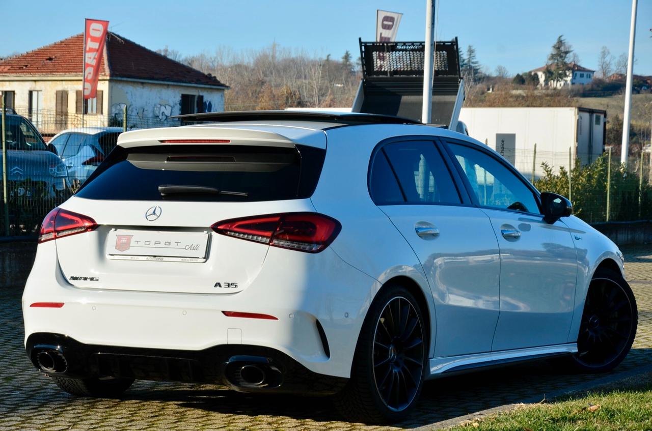 MERCEDES-BENZ A 35 AMG 4MATIC 306cv AUTO, UNICOPROPRIETARIO, SERVICE MERCEDES, TETTO, HI-FI BURMESTER, RETRO 360°, LUCI MULTICOLORE, 19", PERMUTE