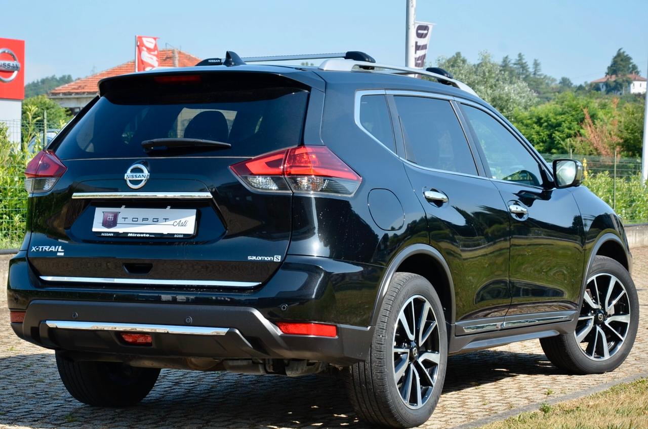 NISSAN X-TRAIL 1.7 DCI SALOMON S 2WD 150cv 7 POSTI, UNICOPR, SERVICE NISSAN, UFF ITALIANA, EURO 6D, TETTO, RETROCAMERA 360°, FARI LED, PERMUTE