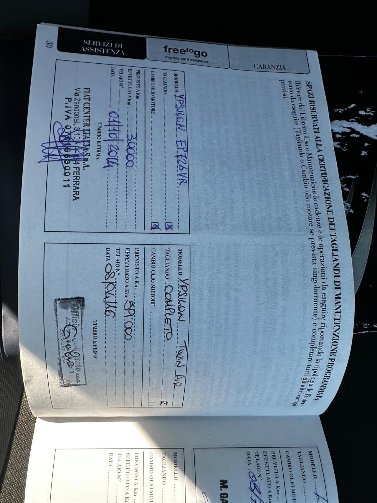 Lancia Ypsilon 0.9 TwinAir 85 CV 5 porte Metano Ecochic Gold