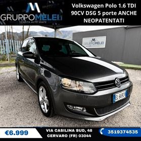VW Polo 1.6 TDI 90CV AUTOMATICA DSG ANCHE NEOPATENTATI