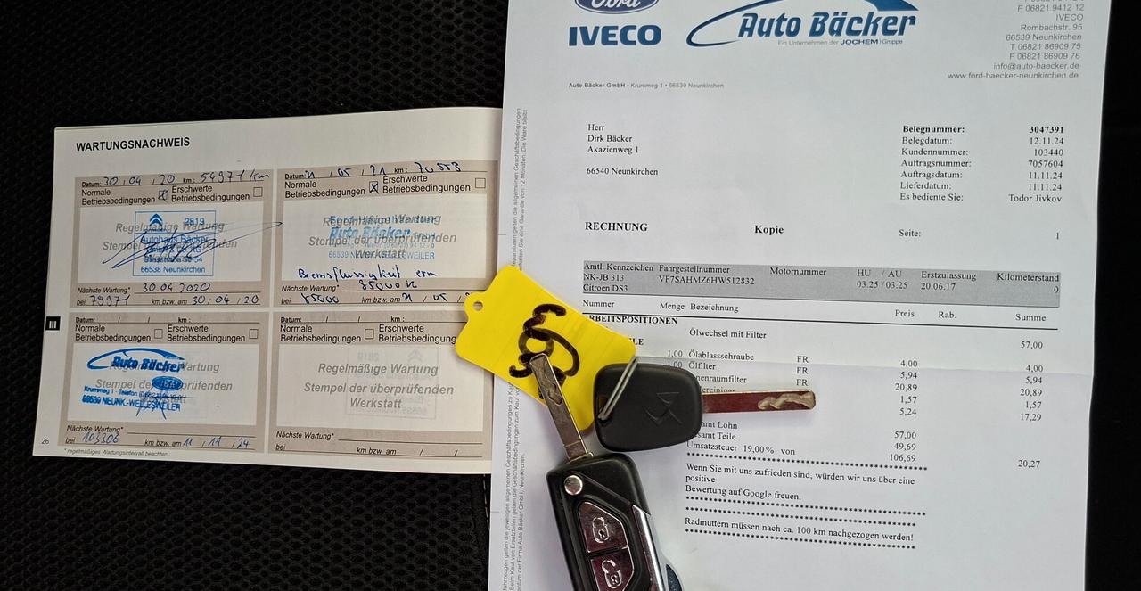 DS3 3 PureTech 82 So Chic NAVI/PELLE/TELEC. GARANZ.12MESI