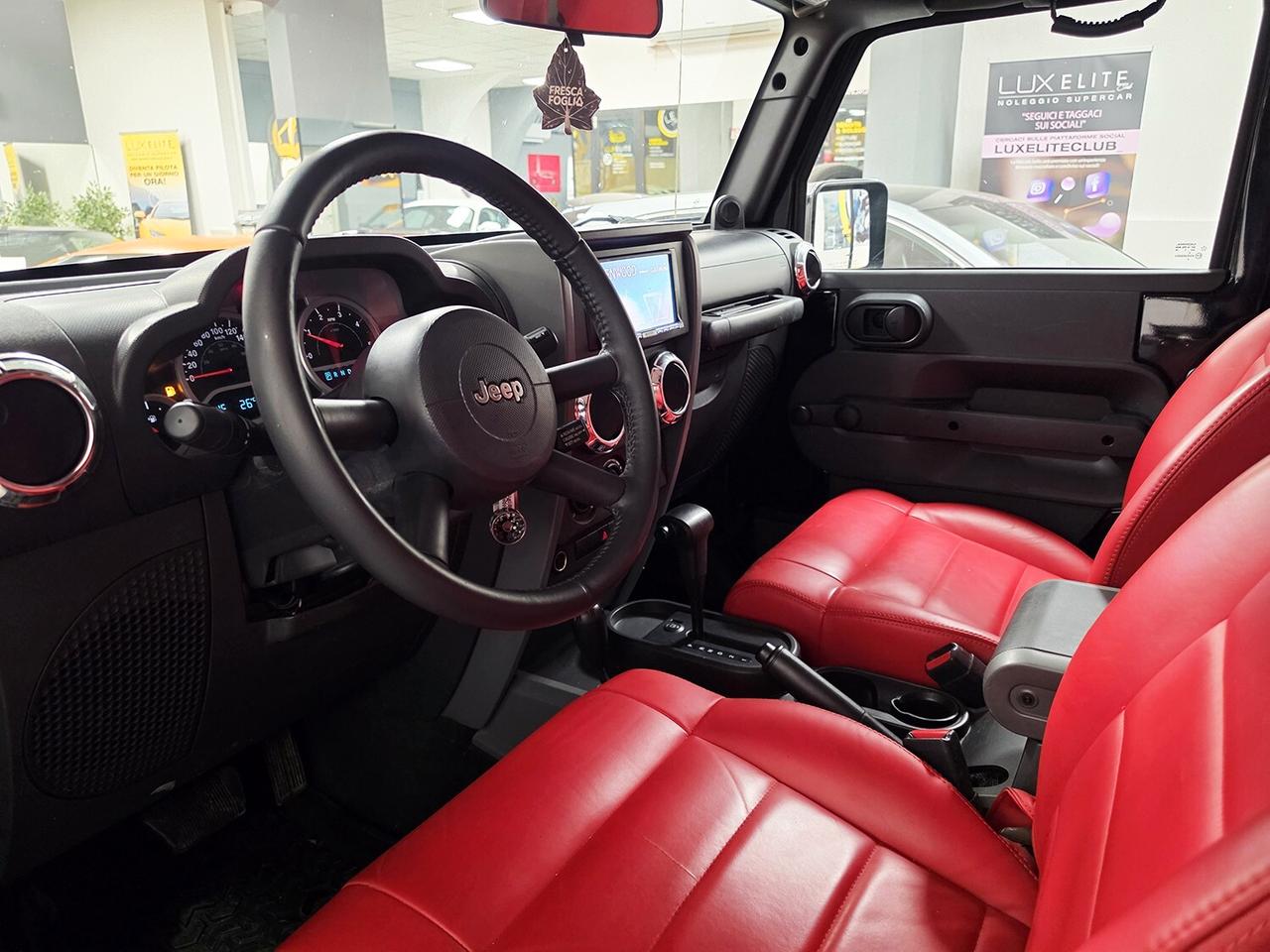 Jeep Wrangler III 2007 3p 2.8 crd Sahara auto INTERNI ROSSI _ HARD + SOFT TOP _ GARANZIA 12 MESI _ GANCIO TRAINO OMOLOGATO