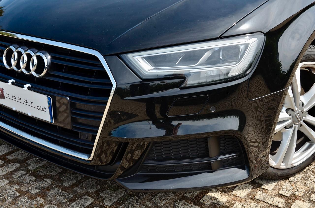 AUDI A3 30 1.6 TDI S-LINE EXT 116cv S-TRONIC, UFF ITALIANA, EURO 6D, FARI LED, NAVI, APPLE ANDROID, PERMUTE