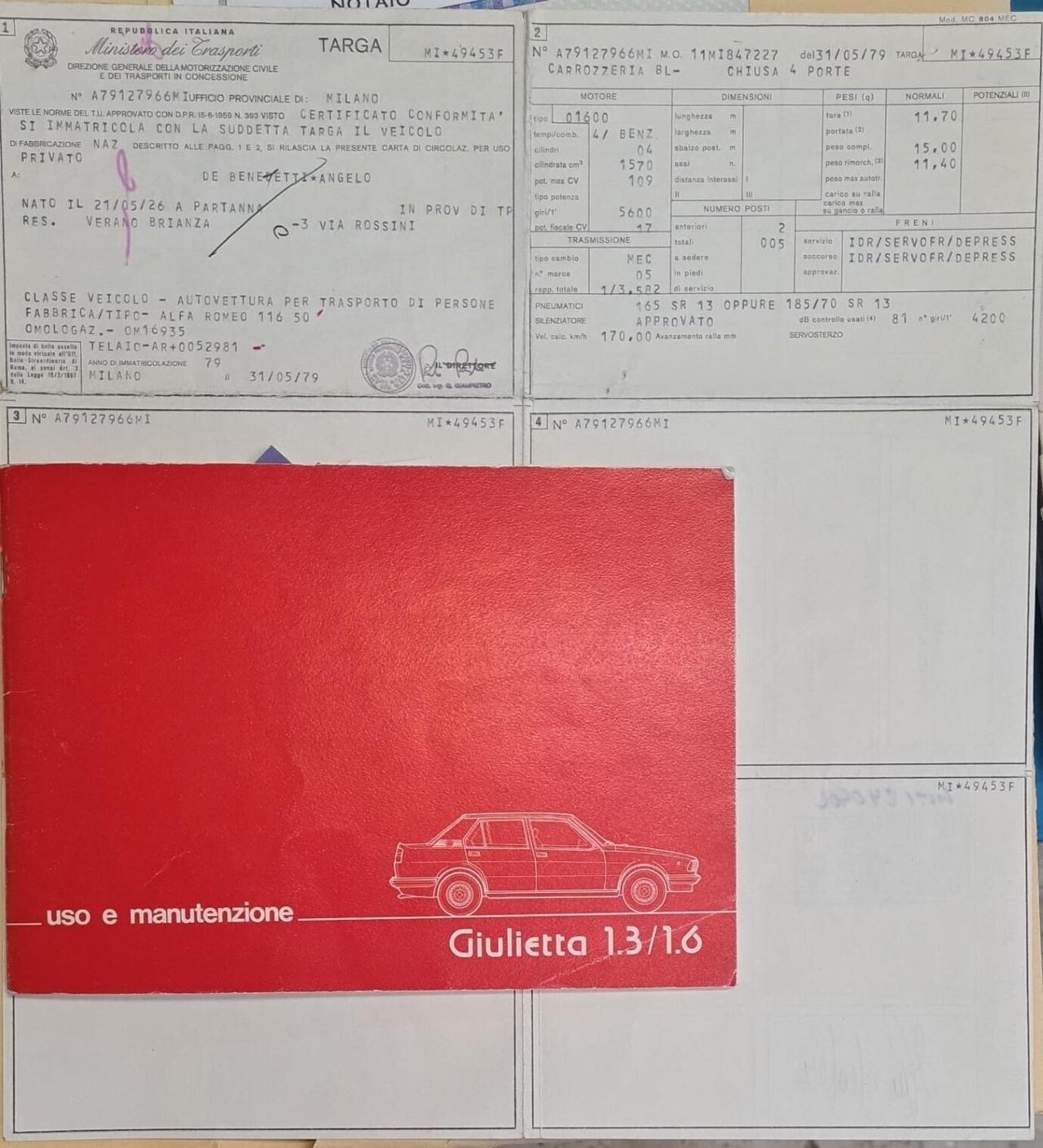 Alfa Romeo Giulietta 1.6 TIPO 116