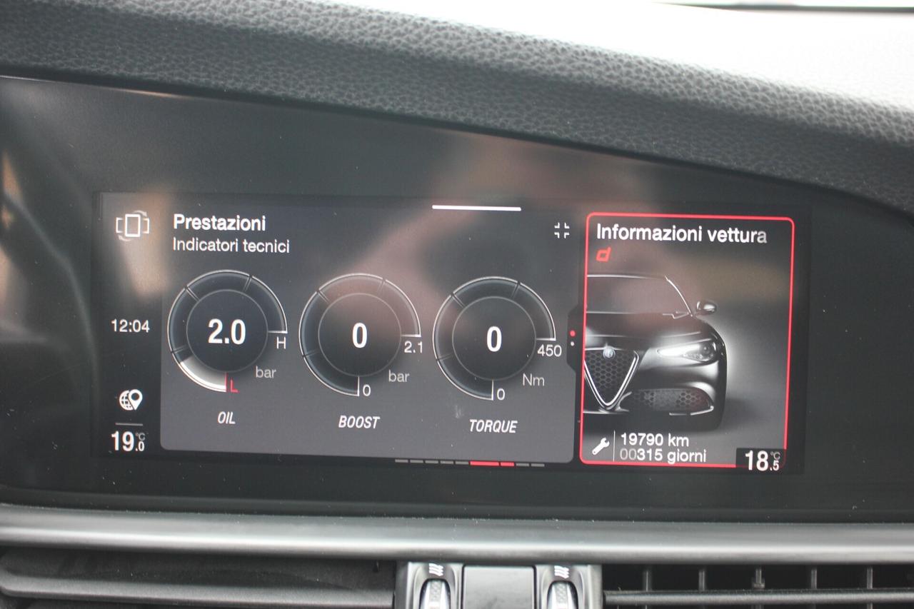 ALFA ROMEO GIULIA 2.2 190cv EAT8 PADDLE VOLANTE *PREZZO VERO* UNIPRO- TAGLIANDO ALFA ROMEO