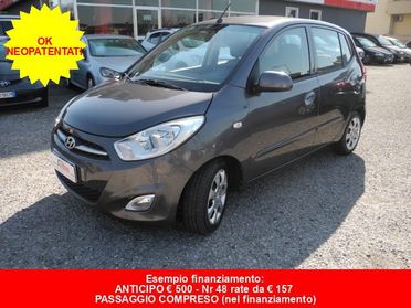 HYUNDAI i10 1.1 12v 68cv 5p. -OK NEOPATENTATI- Solo 77.000 Km