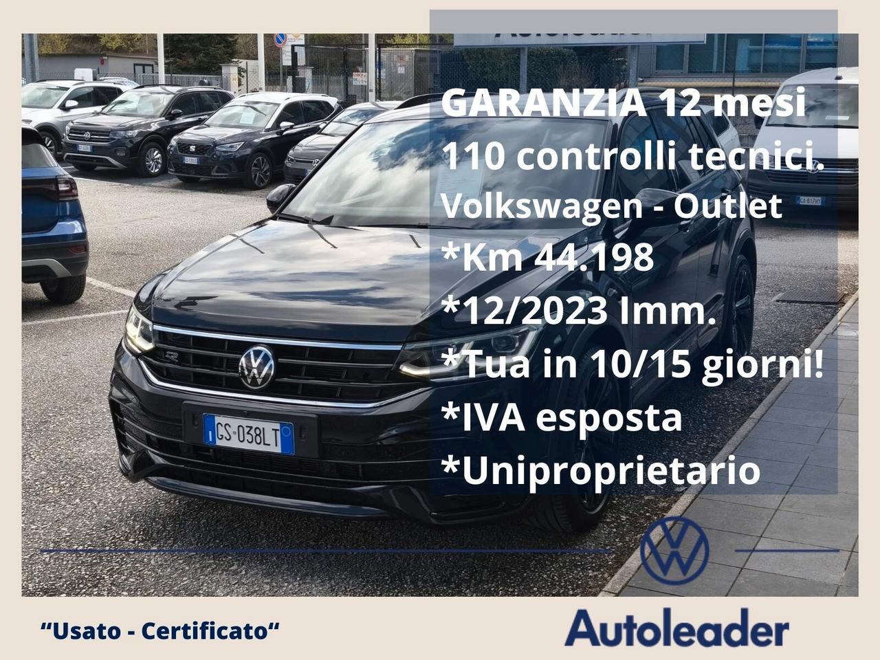 Volkswagen Tiguan 2.0 TDI 150 CV DSG R-Line Black Pack