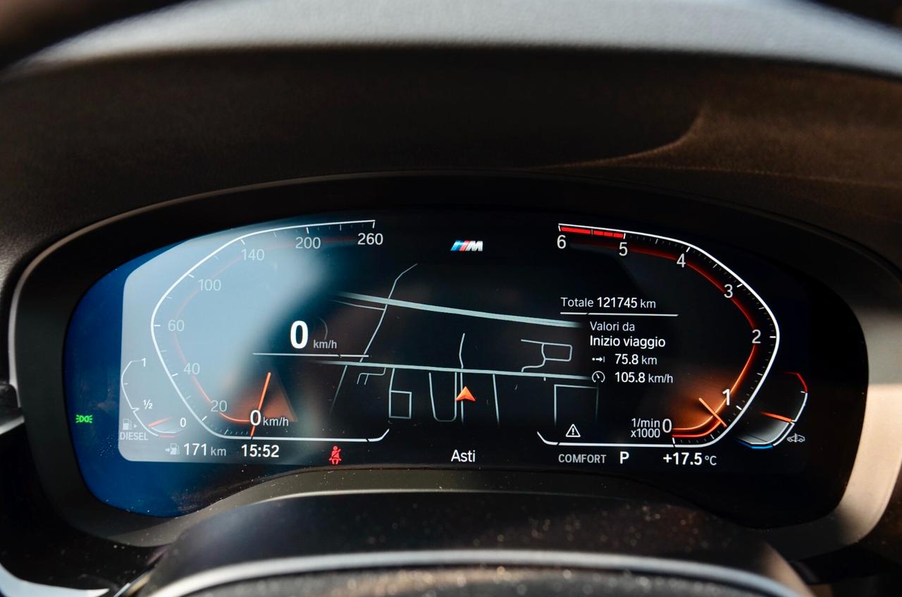 BMW 540d TOURING MHEV 48V XDRIVE MSPORT 340cv AUT, UNICOPROPRIETARIO, GARANZIA BMW, PACCHETTO MANUTENZIONE, UFF ITALIANA, FULL LED, RETROCAMERA, 20", PERMUTE