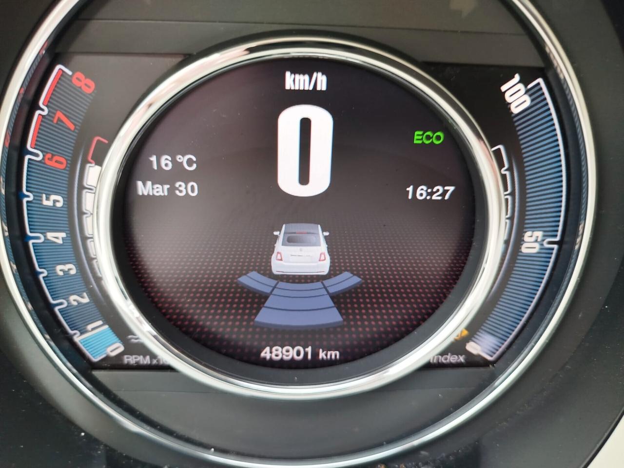 FIAT 500 CABRIO UNIPRO' * PREZZO VERO - QUADRO DIGITALE