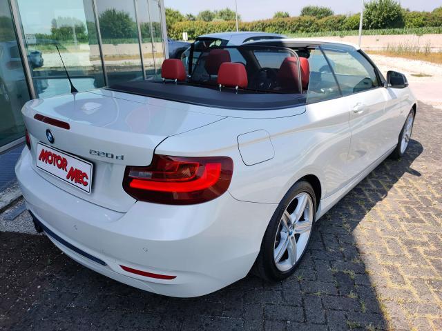 BMW 220 d 190cv Cabrio Sport Automatica, Pelle rossa, Navi