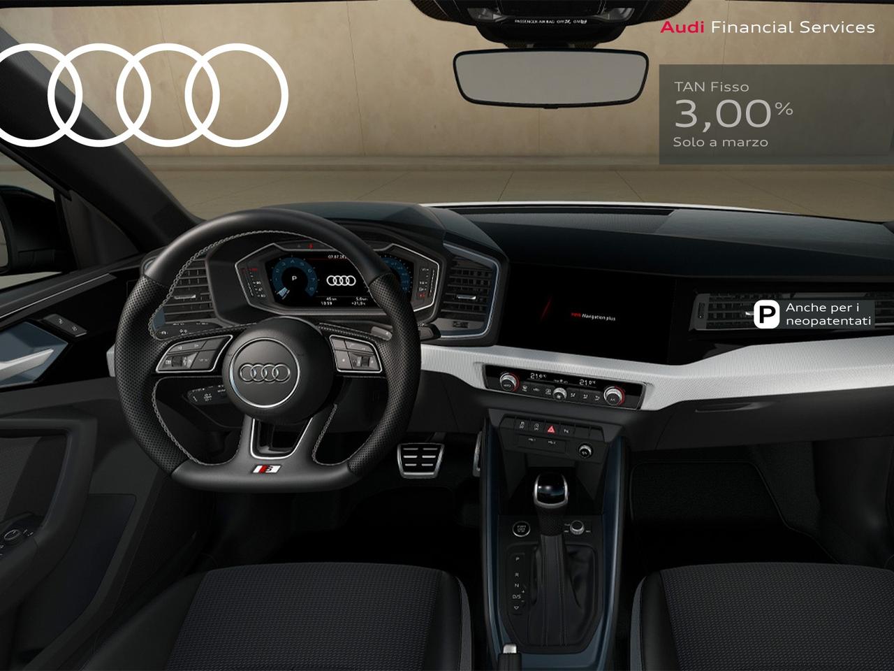 Audi A1 sportback 30 1.0 tfsi identity black 116cv s-tronic