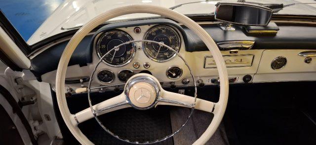 MERCEDES-BENZ 190 SL ***ASI TARGA ORO***BIANCA con PELLE BLU