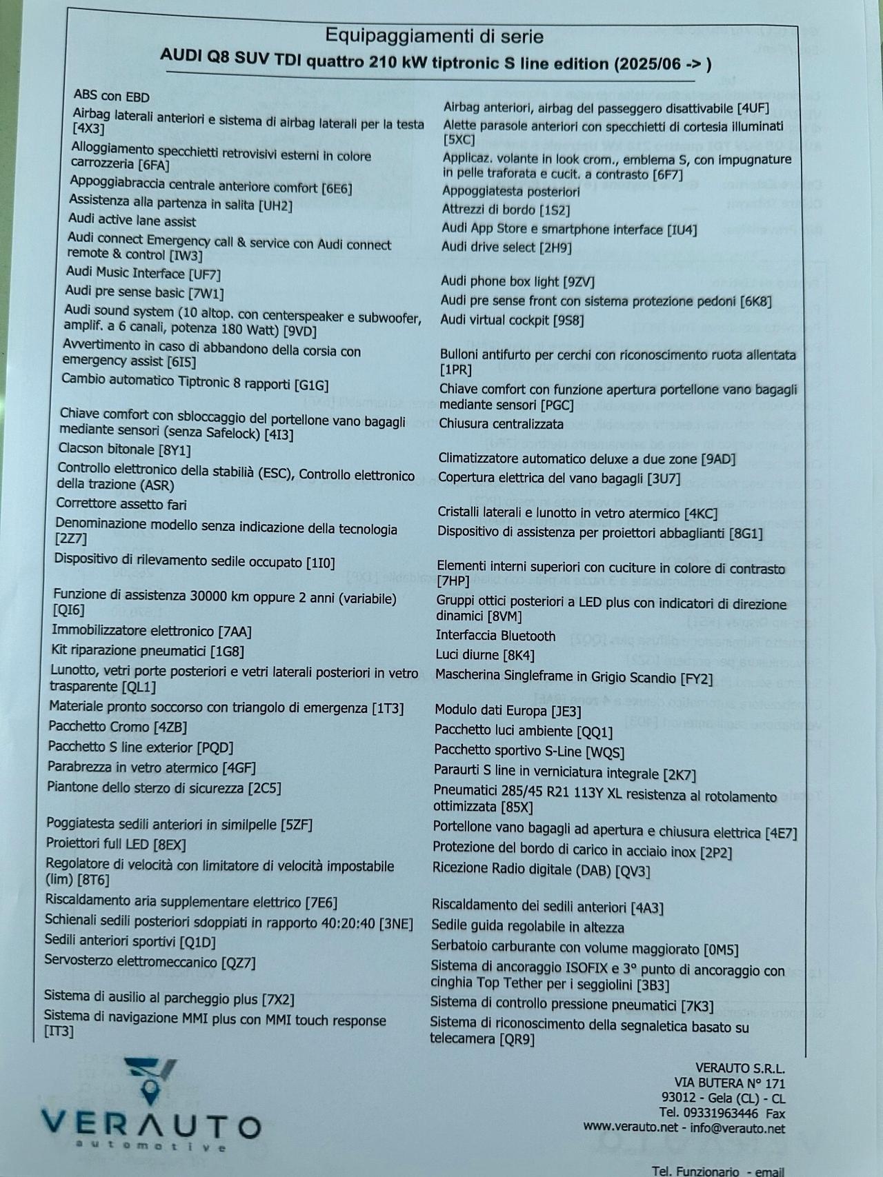 Audi Q8 50 tdi Sline possibilità noleggio no scoring