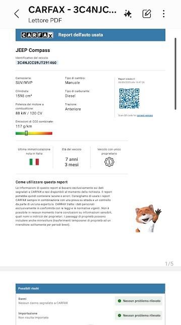 Jeep Compass 1.6 Multijet II 2WD Limited