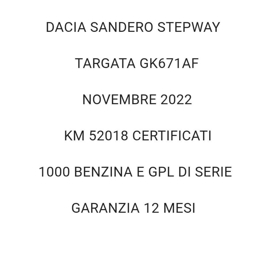 Dacia Sandero Stepway 1.0 TCe BENZINA E GPL DI SERIE