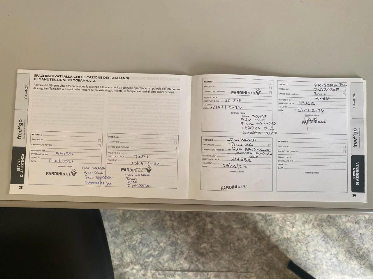 Fiat 500L 1.4 95 CV Lounge Cronologia Tagliandi