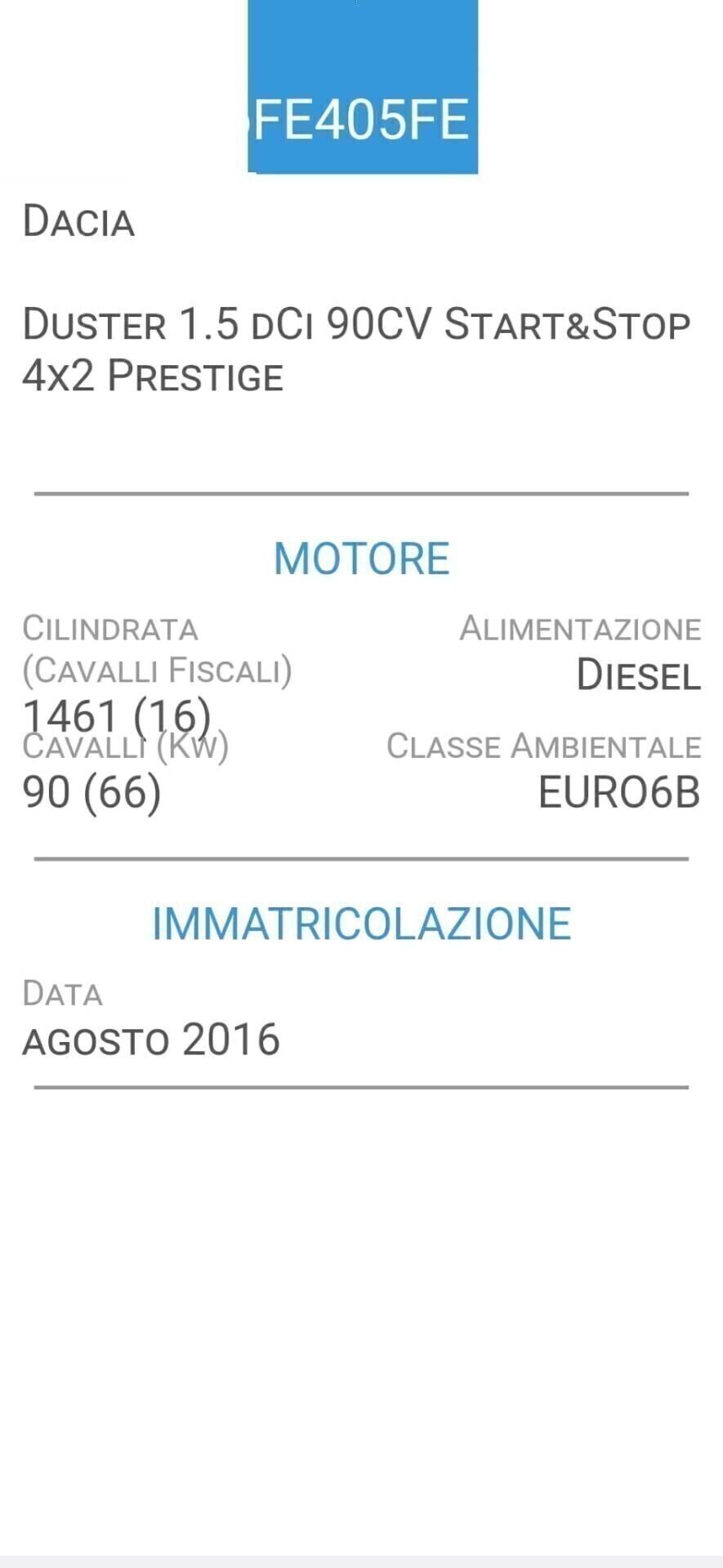 DACIA Duster 1.5 dCi-EURO 6B-NAVI-UNICO PROPRIETAR