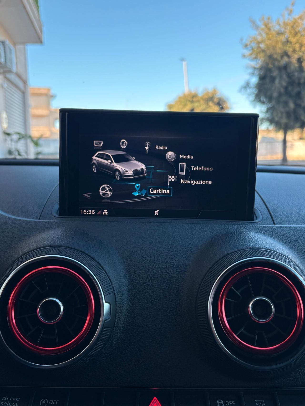 Audi A3 Sportback 30 1.6 tdi Sport 116cv s-tronic NAVI,FULL LED,ANDROID AUTO,SENS.PARCHEGGIO,BLUETOOTH,BLOCK