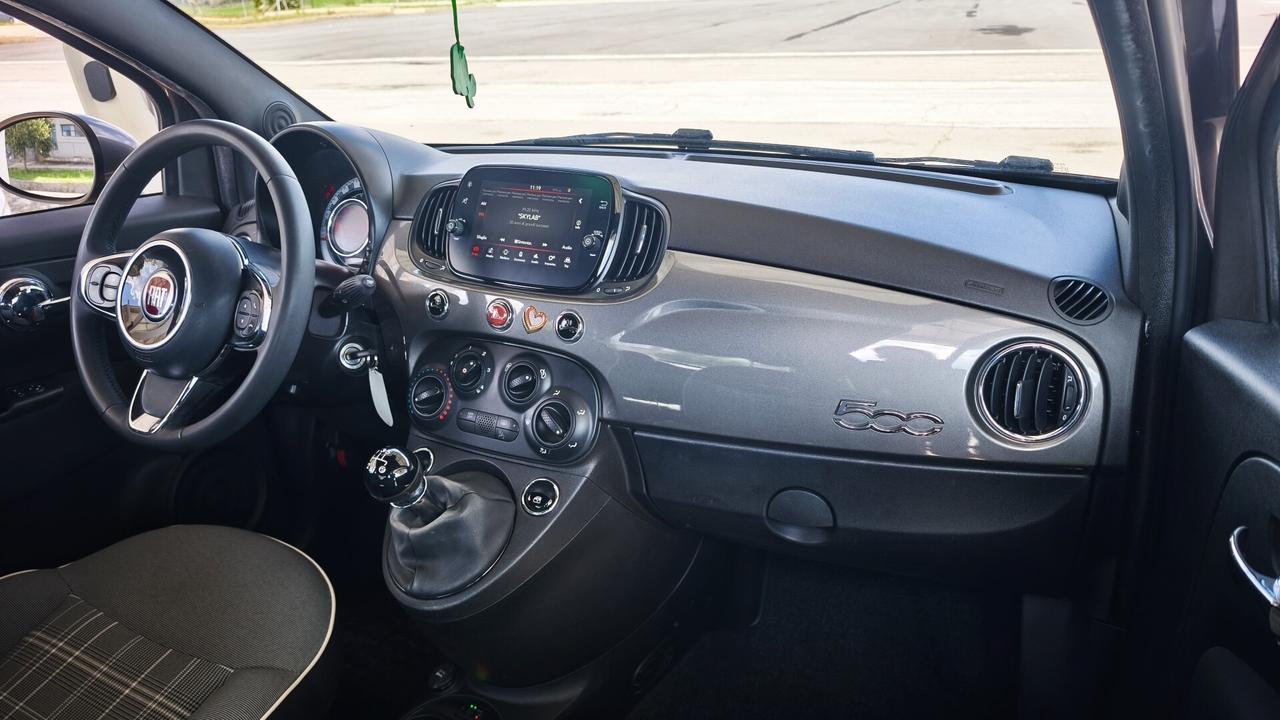 FIAT 500 1.2 69CV 2019 Lounge impianto GPL
