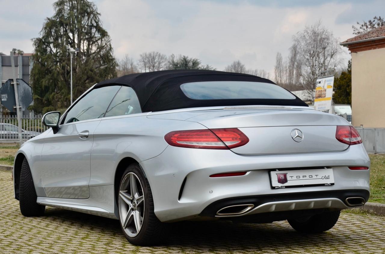 MERCEDES-BENZ CABRIO C 180 PREMIUM AMG 156cv AUTO, SERVICE MERCEDES, NAVI, FRANGIVENTO, PERMUTE