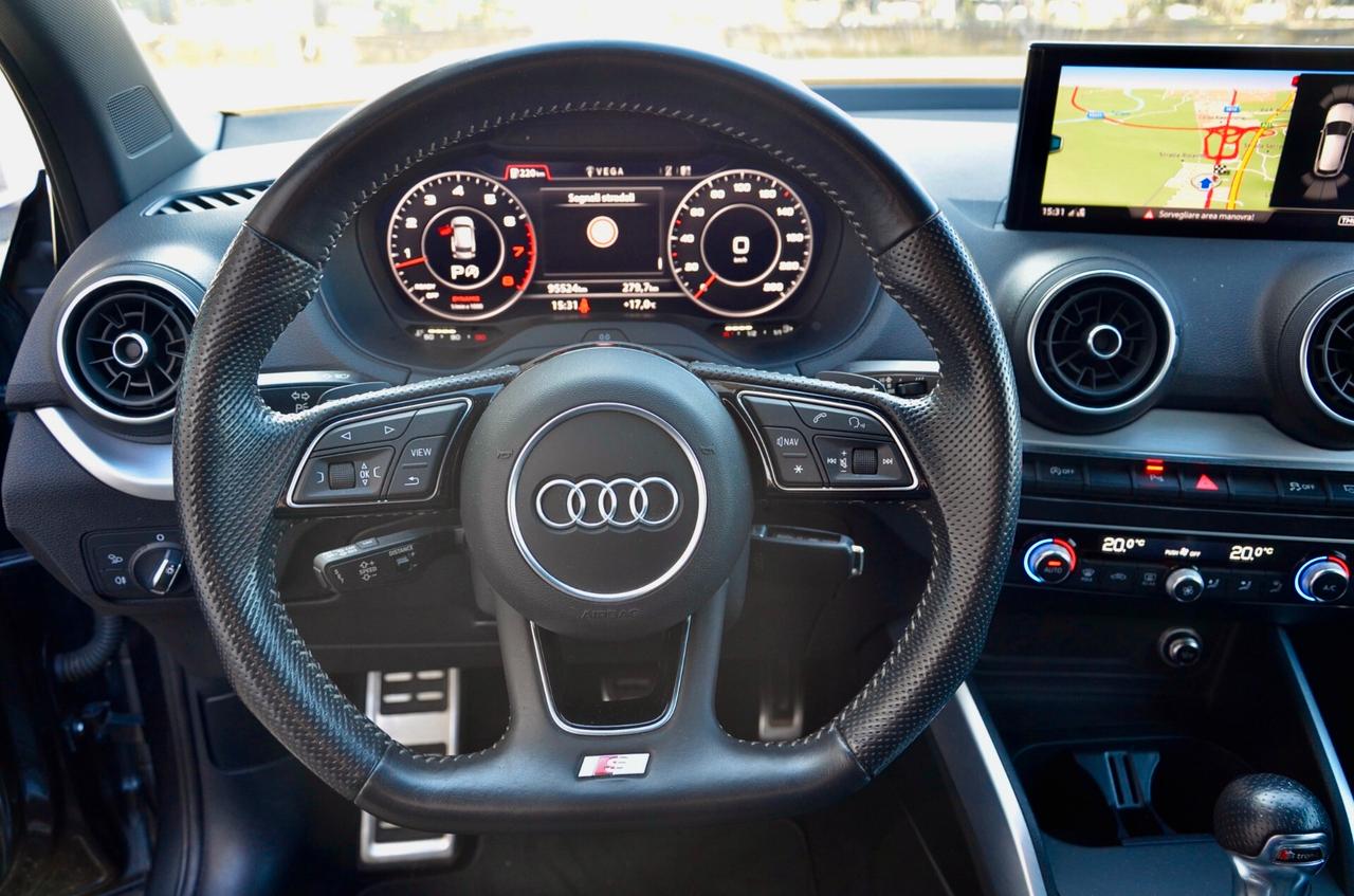 AUDI Q2 1.4 TFSI S-LINE INT+EXT 150cv S-TRONIC, UNICOPROPRIETARIO, UFF ITALIANA, FULL LED, NAVI, PERMUTE