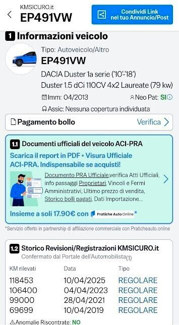 Dacia Duster 1.5 dCi 110CV 4x2 Lauréate