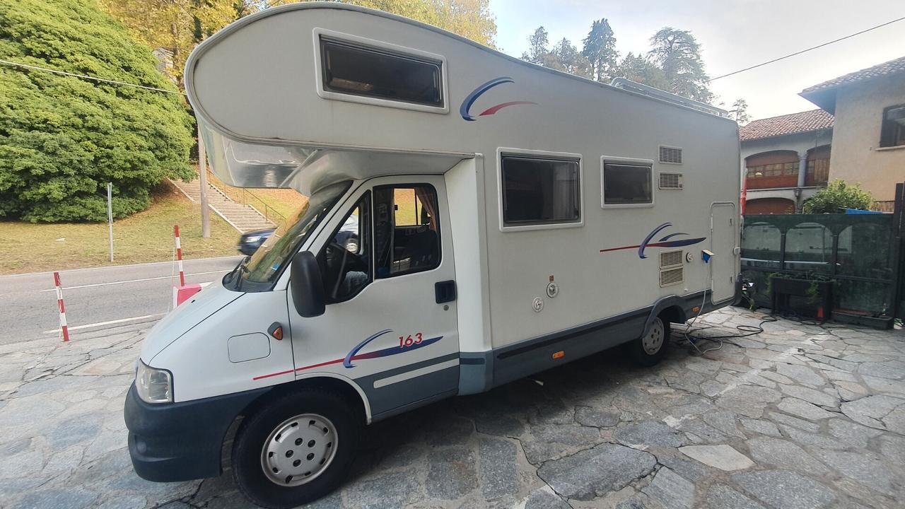 camper mansardato challenger 163 su scocca fiat ducato 2.8 jtd