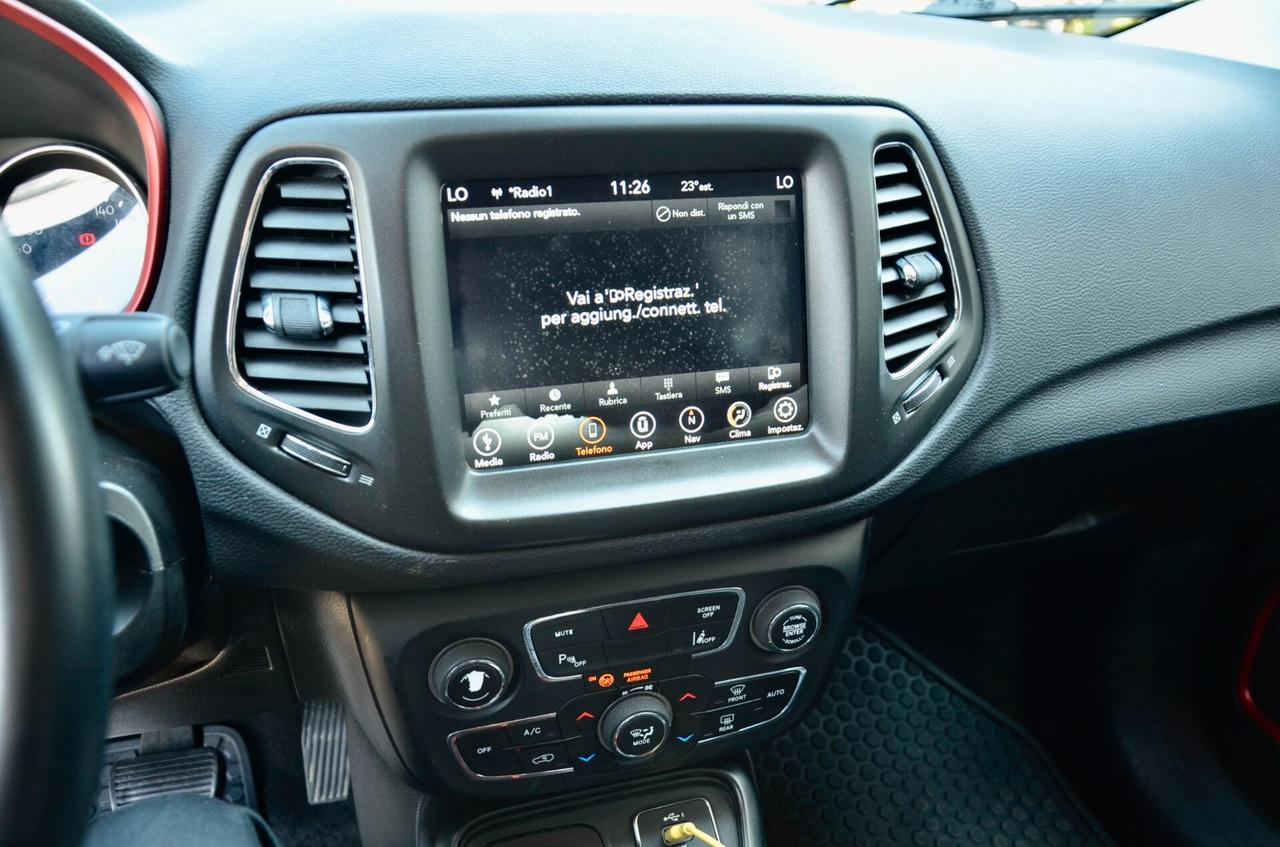 JEEP COMPASS 2.0 MJT TRAILHAWK 4wd 170cv AUTO, UNICOPROPRIETARIO, UFF ITALIANA, EURO 6D, BICOLOR, FARI LED, APPLE ANDROID, PERMUTE