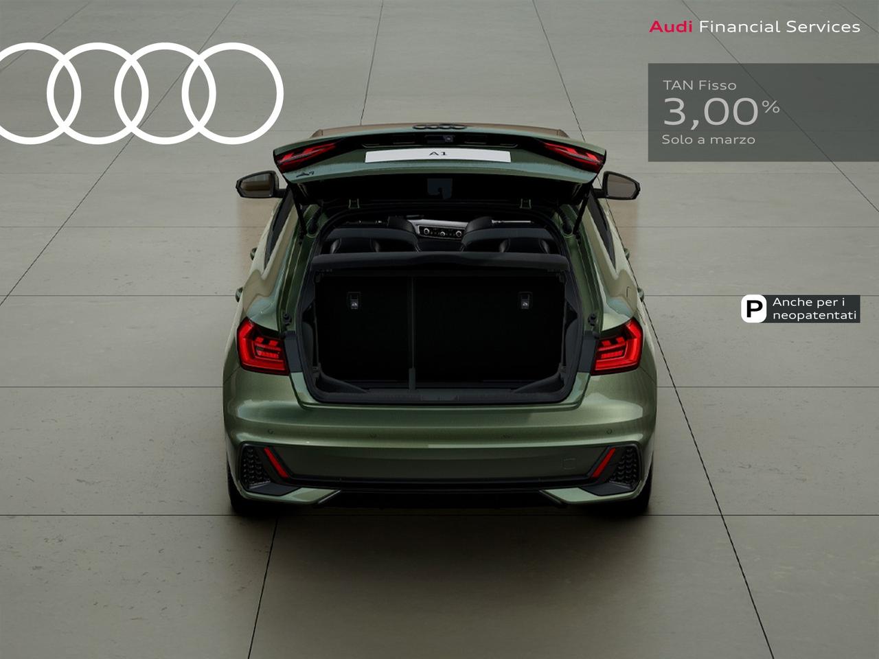 Audi A1 sportback 30 1.0 tfsi identity black 116cv s-tronic