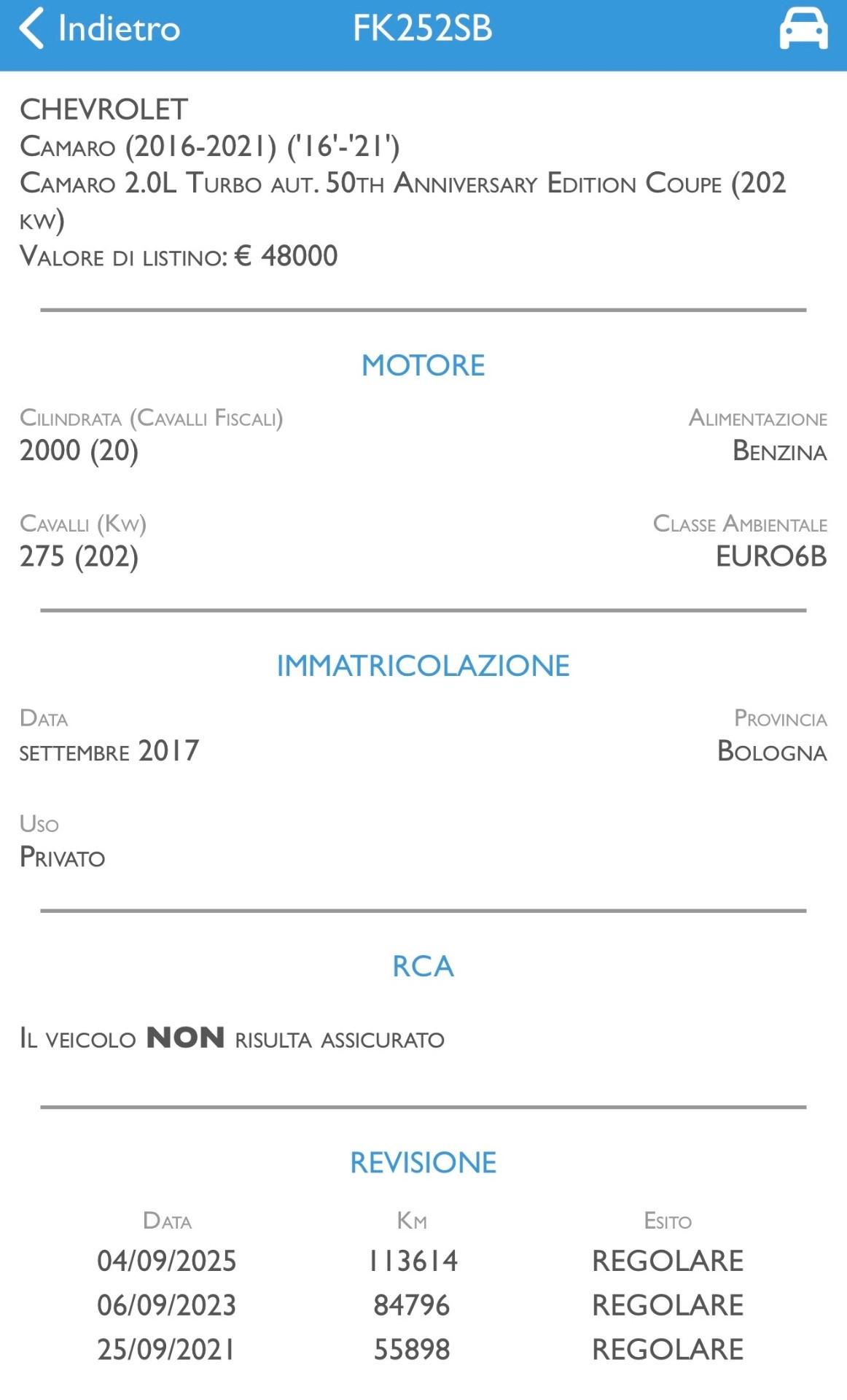 Chevrolet Camaro 2.0L Turbo 275cv 50TH ANNIVERSARY